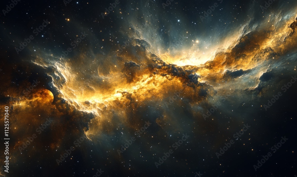 cosmic background with vibrant nebula clouds, stars, and planets in deep space mesmerizing universe cosmic background with vibrant nebula clouds, stars, and planets in deep space mesmerizing universe