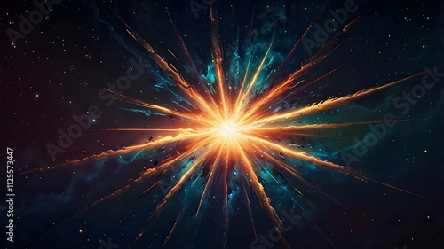 star explotion in dark background