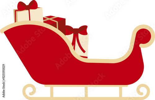 Christmas sleigh with gifts