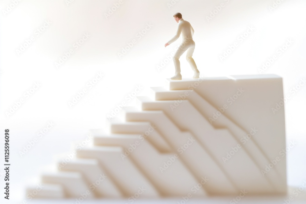 A person standing at the edge of a white observation deck with a panoramic view A person standing at the edge of a white observation deck with a panoramic view