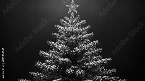 Wallpaper Mural A classic Christmas tree in black and white photography Torontodigital.ca