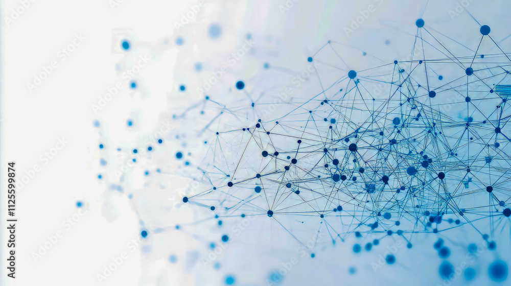 Abstract blue network connections on light background Abstract blue network connections on light background