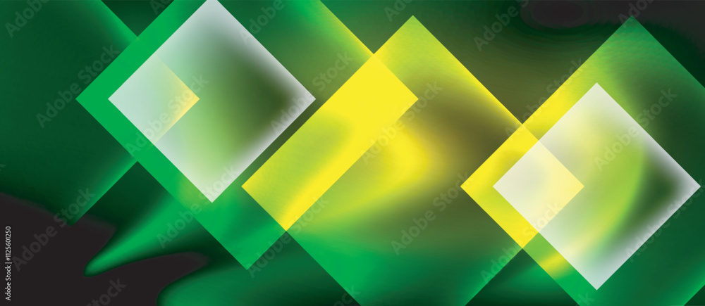 Glass squares with neon shiny light abstract background Glass squares with neon shiny light abstract background