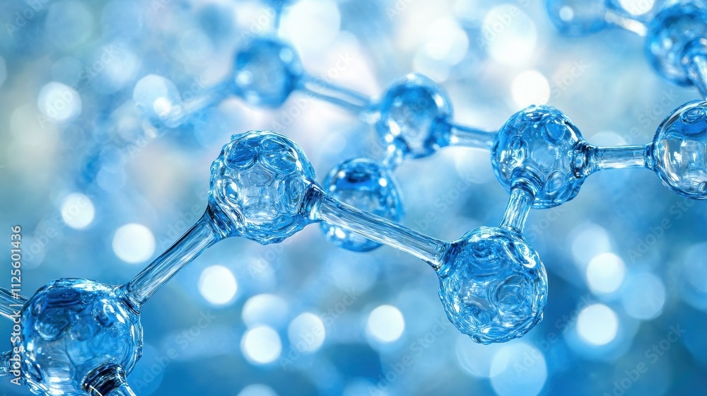 Explore the intricate formation of protein molecules in a vibrant blue liquid, showcasing highresolution scientific visuals. Explore the intricate formation of protein molecules in a vibrant blue liquid, showcasing highresolution scientific visuals.