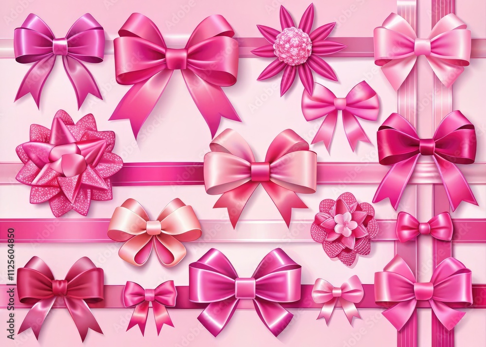 An exquisite collection of pink gift ribbons featuring bows, perfect for enhancing cards and decorations. Ideal for creative projects, adding a touch of elegance and charm. An exquisite collection of pink gift ribbons featuring bows, perfect for enhancing cards and decorations. Ideal for creative projects, adding a touch of elegance and charm.