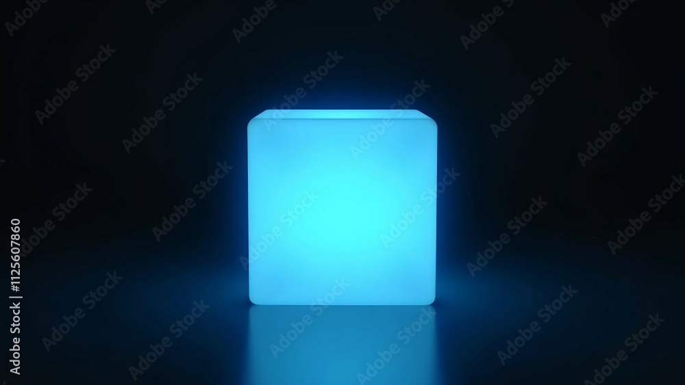 A glowing blue cube emitting soft light in a dark environment, creating a futuristic and minimalistic aesthetic with a serene ambiance.
A glowing blue cube emitting soft light in a dark environment, creating a futuristic and minimalistic aesthetic with a serene ambiance.