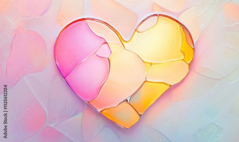 A heart made of broken glass A heart made of broken glass
