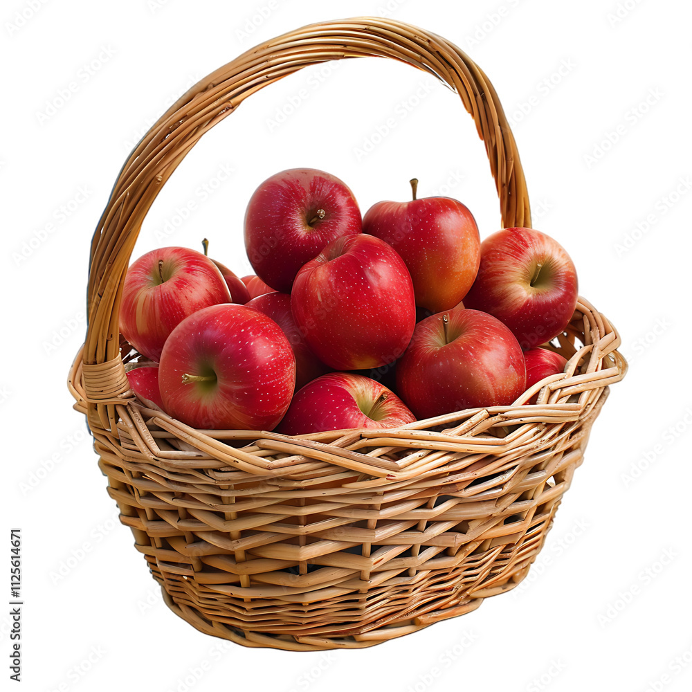 Red Apples in Wicker Baskets red grapes in a basket isolated on transparent background Red Apples in Wicker Baskets red grapes in a basket isolated on transparent background