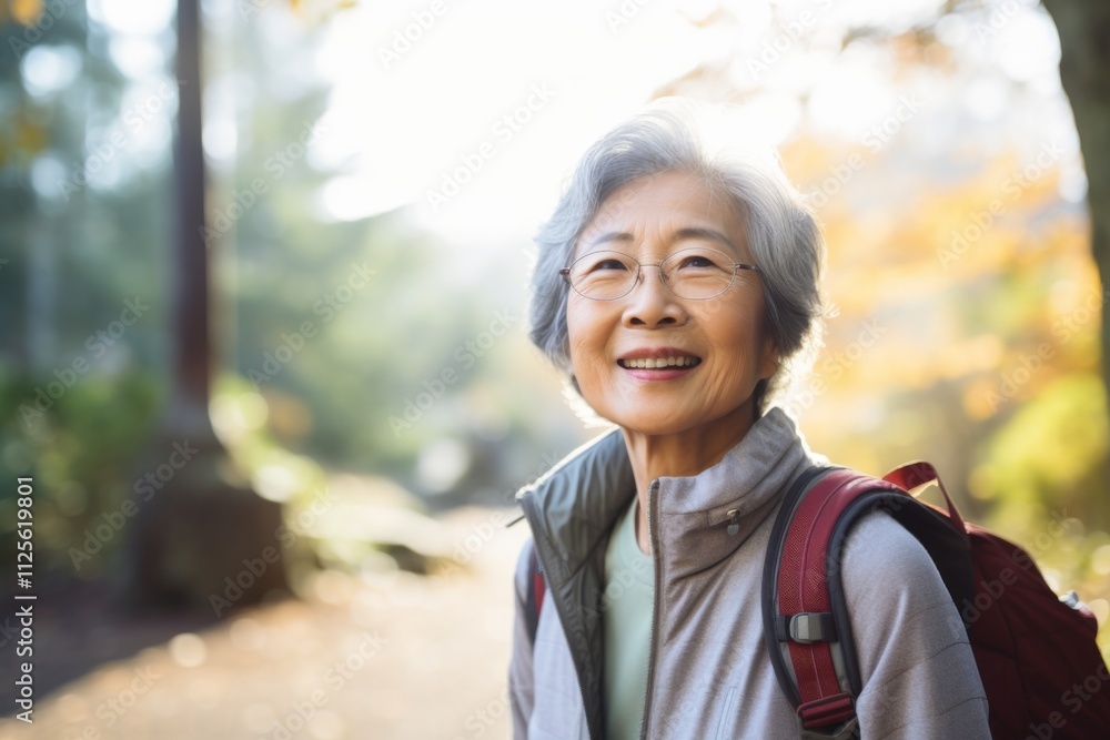 Portrait of a body positive active senior Asian woman Portrait of a body positive active senior Asian woman