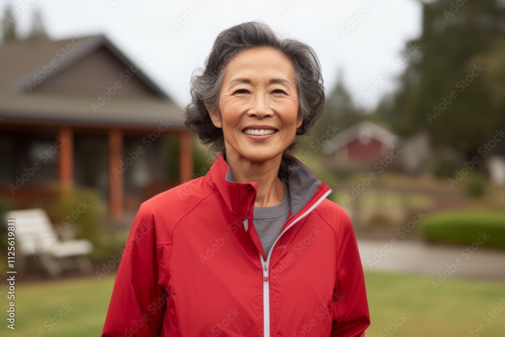 Portrait of a body positive active senior Asian woman Portrait of a body positive active senior Asian woman