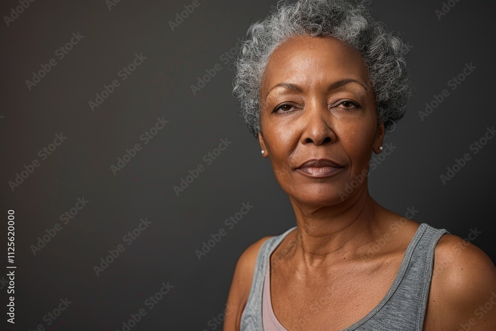 Studio beauty portrait of a senior elegant African American woman Studio beauty portrait of a senior elegant African American woman