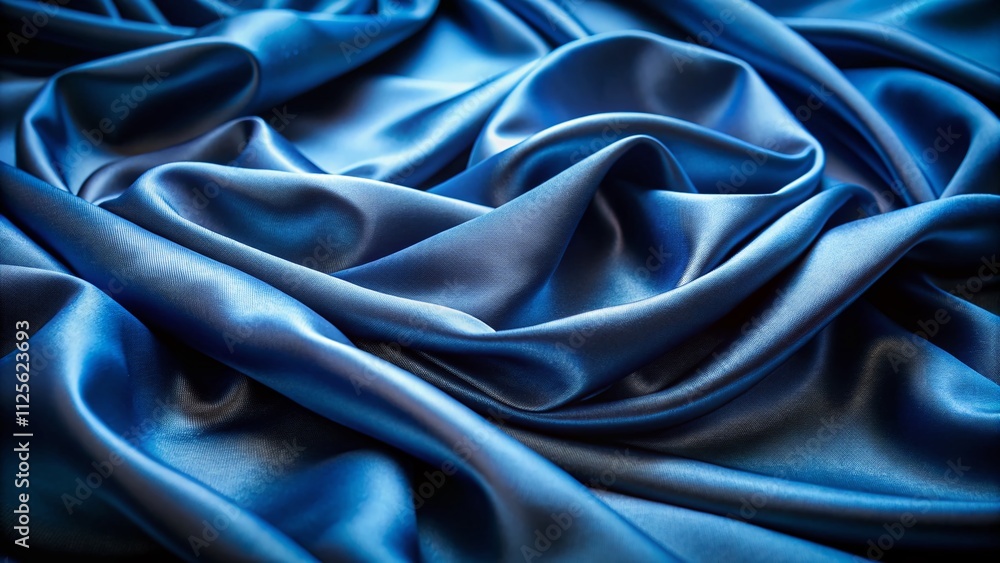 Elegantly crafted navy blue satin fabric showcases a subtle sheen and velvety smooth texture, perfect for creating stunning fashion designs that exude sophistication. Elegantly crafted navy blue satin fabric showcases a subtle sheen and velvety smooth texture, perfect for creating stunning fashion designs that exude sophistication.