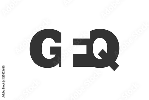 GFQ logo design. Initial letter G F Q bold font style for tech startups, consulting, corporate branding. Creative company name, headlines typography identity, trendy logotype.