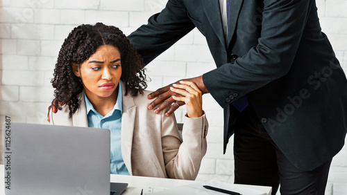 Canvas Print Workplace harassment concept