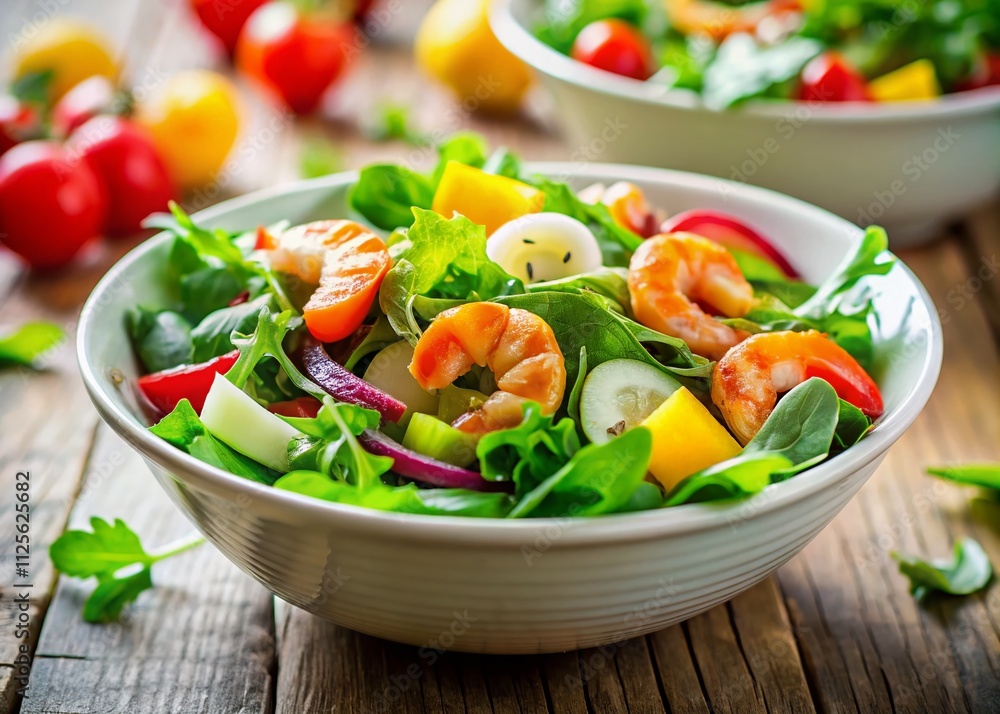 Enjoy a vibrant bowl of fresh greens, colorful veggies, and juicy shrimp—a delicious, nutritious meal perfect for food lovers and health enthusiasts alike. Enjoy a vibrant bowl of fresh greens, colorful veggies, and juicy shrimp—a delicious, nutritious meal perfect for food lovers and health enthusiasts alike.