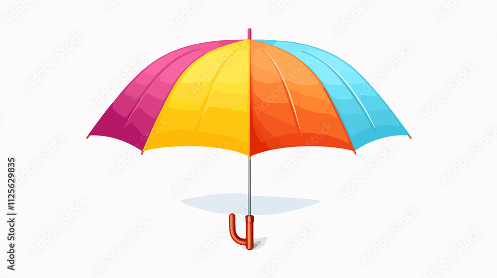 Top view umbrella icon for isolated white background design Top view umbrella icon for isolated white background design