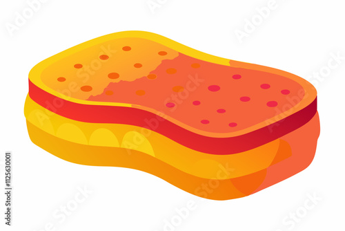 colored kitchen sponges isolated on a white backgrounded vector illustration