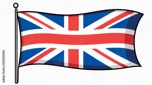 Outline of England's flag symbol in vector icon for design use