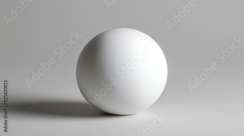 Close-up of a single boiled egg with a perfectly smooth white surface, placed on a minimalist matte background. boiled egg, minimalist design