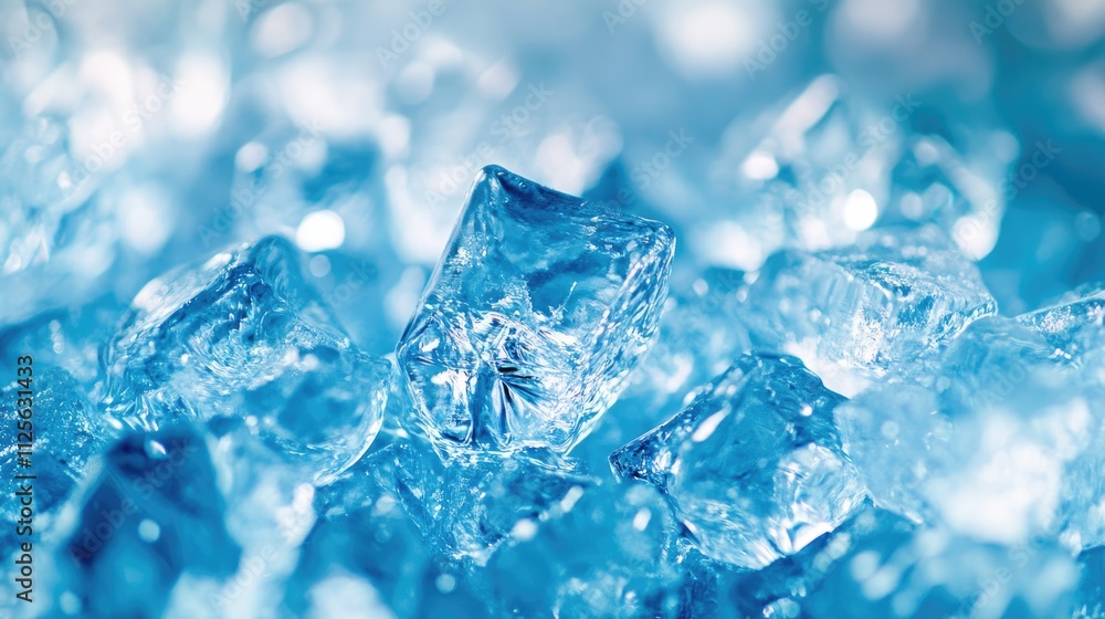 Geometric blue ice texture background Geometric blue ice texture background