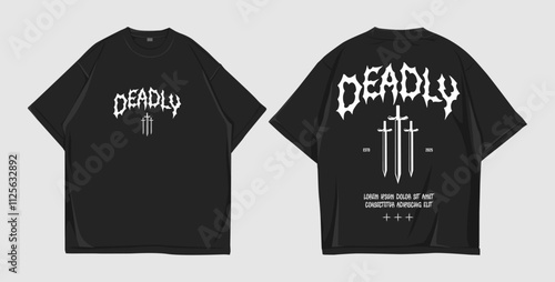 Design t shirt oversize stree...