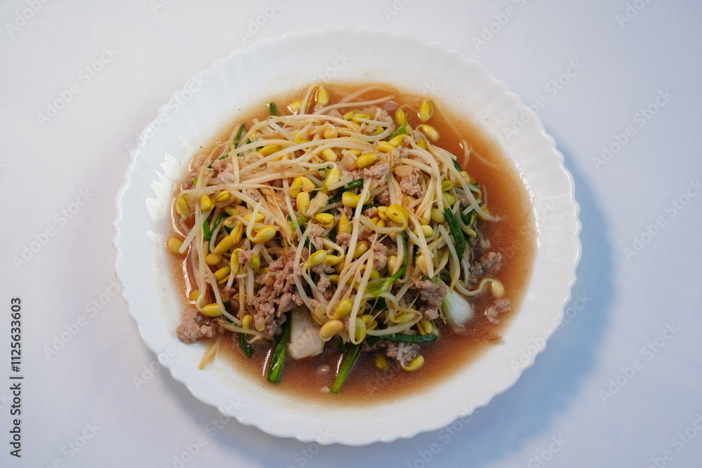 Stir-fried soybeans with oyster sauce Stir-fried soybeans with oyster sauce