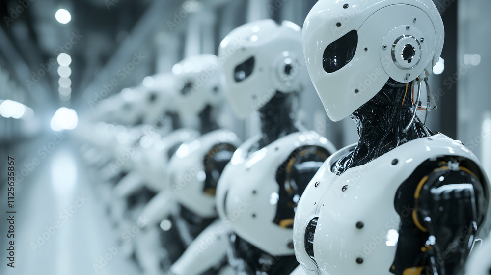 Fototapeta premium Utilizing AI-powered systems in Industry 4.0 smart factories to automate decision-making and streamline production workflows