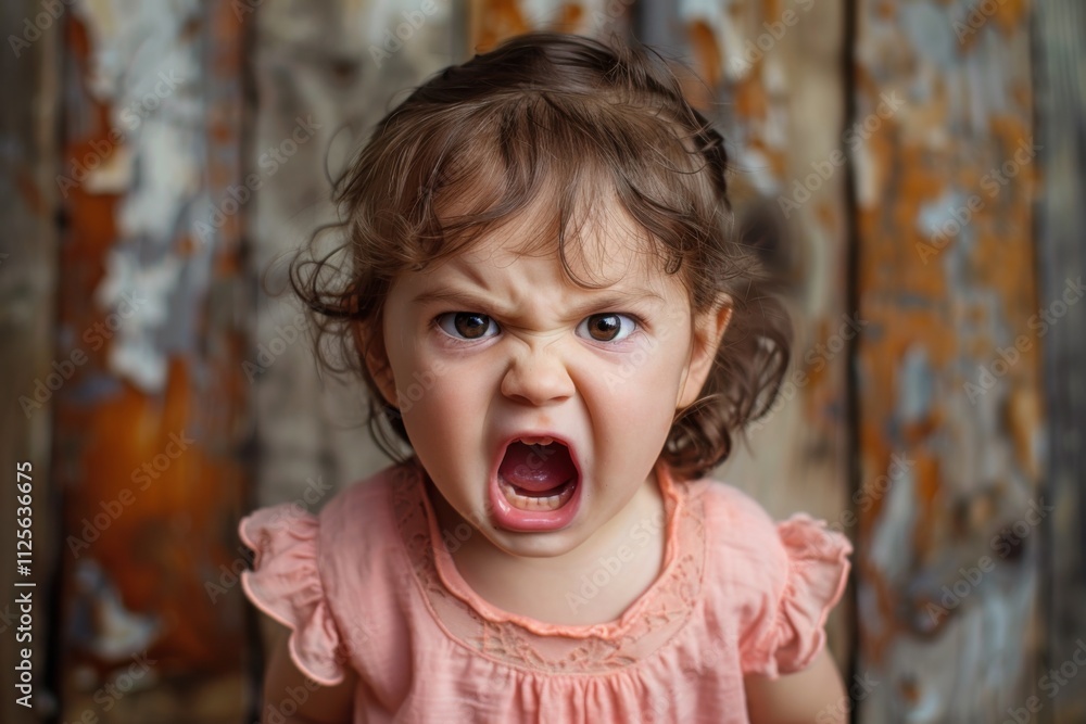 Terrible Twos: Frustrated Toddler Showing Emotions Terrible Twos: Frustrated Toddler Showing Emotions