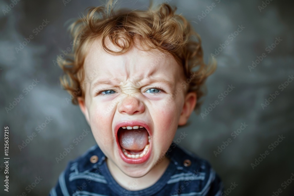 Terrible Twos: Frustrated Toddler Showing Emotions Terrible Twos: Frustrated Toddler Showing Emotions