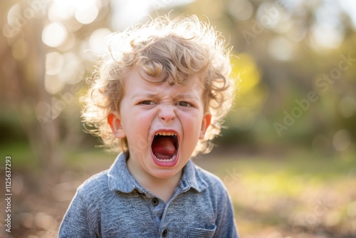 Terrible Twos: Frustrated Toddler Showing Emotions