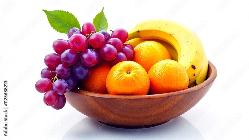 Hand-Drawn Fruits in a Wooden Bowl Illustration with Natural Details Hand-Drawn Fruits in a Wooden Bowl Illustration with Natural Details