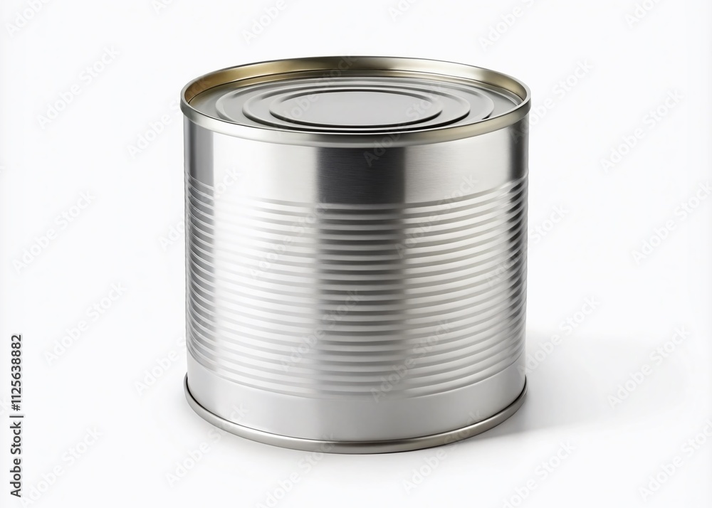 Isolated Silver Tin Can with Blank Label Area on Transparent Background for Food Packaging, Mockup, and Product Display Isolated Silver Tin Can with Blank Label Area on Transparent Background for Food Packaging, Mockup, and Product Display