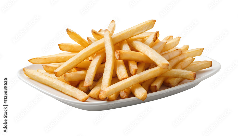 A Delicious Plate of Golden French Fries Crispy and Perfectly Seasoned Fast Food Classic A Delicious Plate of Golden French Fries Crispy and Perfectly Seasoned Fast Food Classic