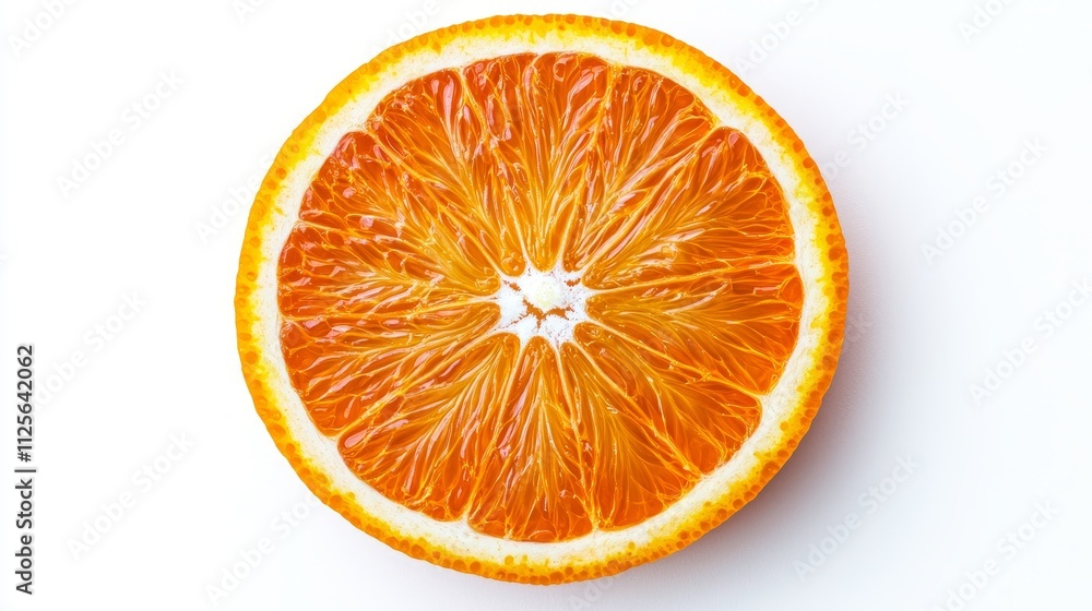 Close-up of a whole orange, highlighting vibrant rind texture and natural color, isolated on a clean white background for product ads Close-up of a whole orange, highlighting vibrant rind texture and natural color, isolated on a clean white background for product ads