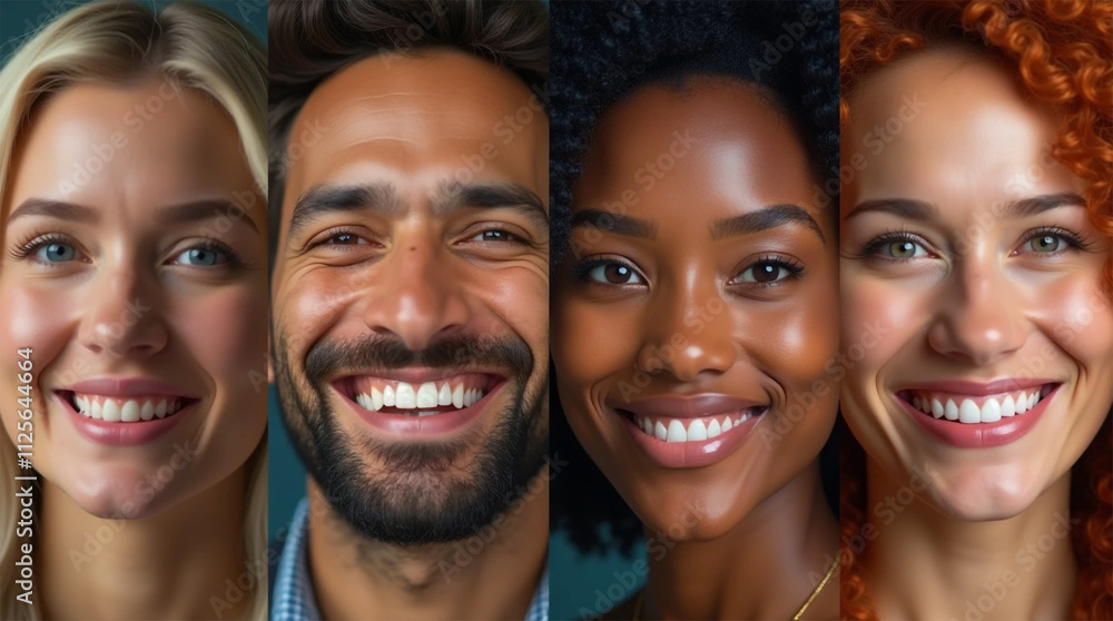 grid Diverse group of fictitious people of different ethnicity age and gender. Generative AI. grid Diverse group of fictitious people of different ethnicity age and gender. Generative AI.