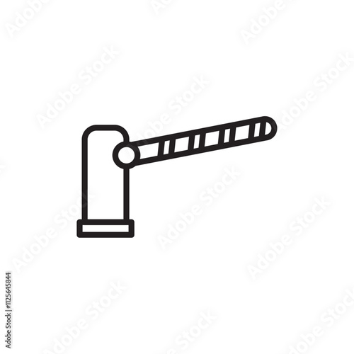 Barrier icon Black and white logo