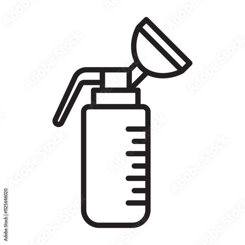Breast pump icon Black and white logo
