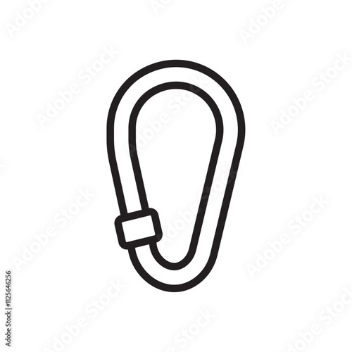 Carabiner icon Black and white logo