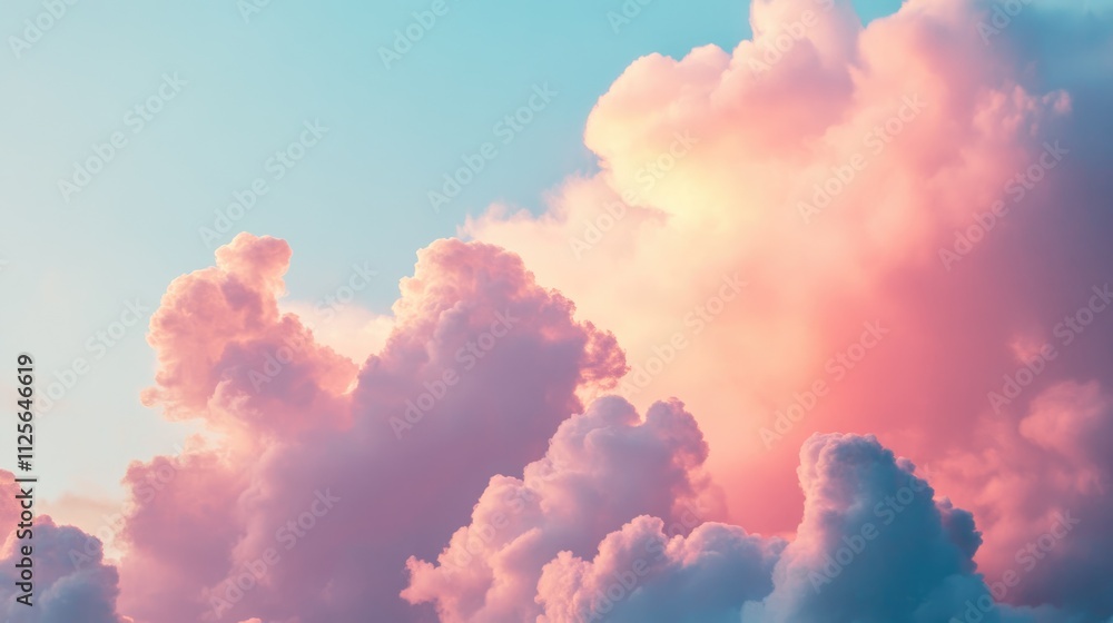 Gorgeous pink clouds lit by the sun Gorgeous pink clouds lit by the sun