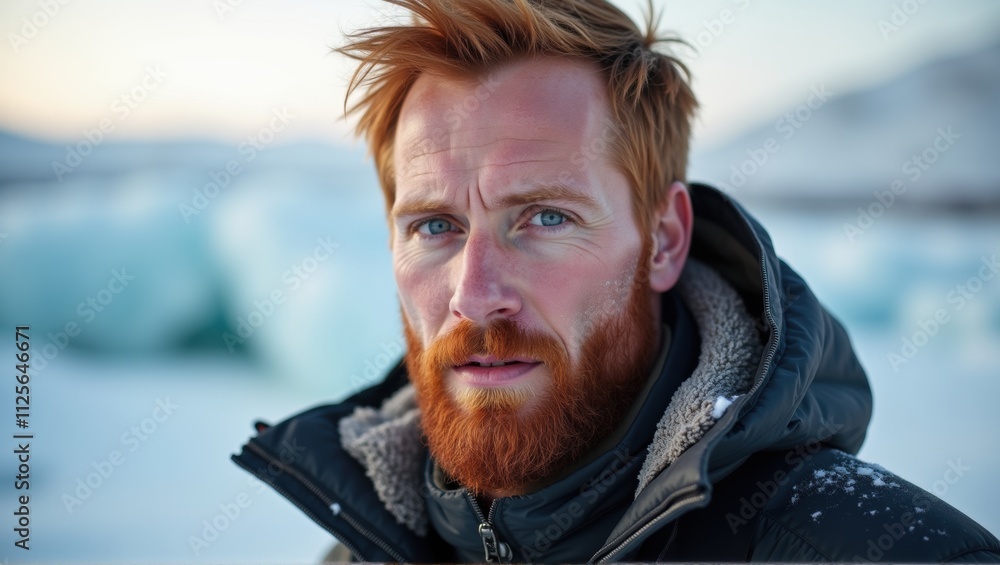 A smiling man with short dark hair and a groomed beard, standing shirtless on a tropical beach with turquoise water. Generative, AI. A smiling man with short dark hair and a groomed beard, standing shirtless on a tropical beach with turquoise water. Generative, AI.