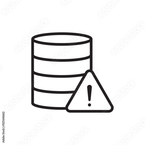 Data loss icon Black and white logo