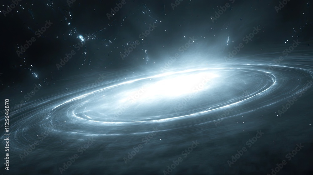 Fototapeta premium Stunning spiral galaxy with bright core, cosmic dust, and stars.