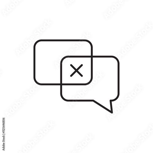 Disagreement icon Black and white logo