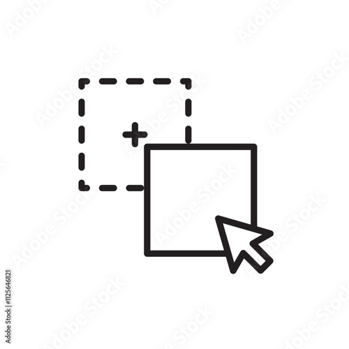 Drag and drop icon Black and white logo