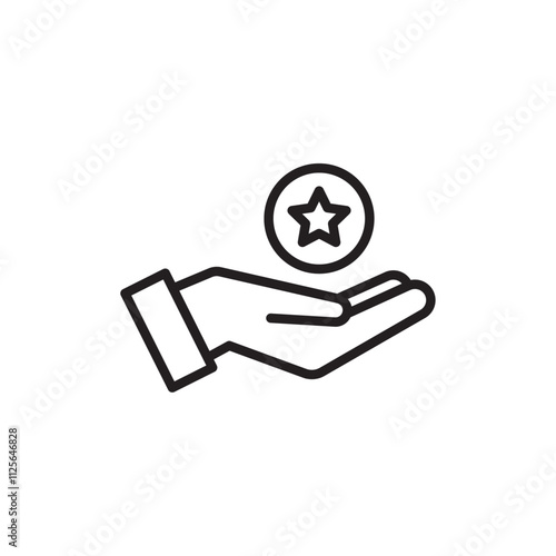 Earn point icon Black and white logo