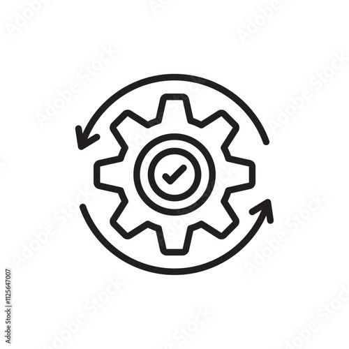 Execution icon Black and white logo