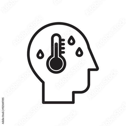 Fever icon Black and white logo