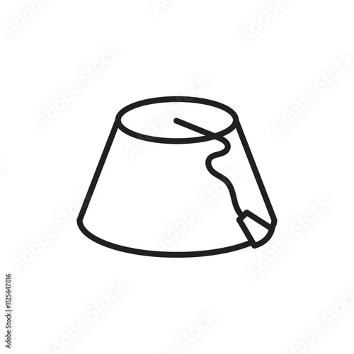 Fez hat icon Black and white logo