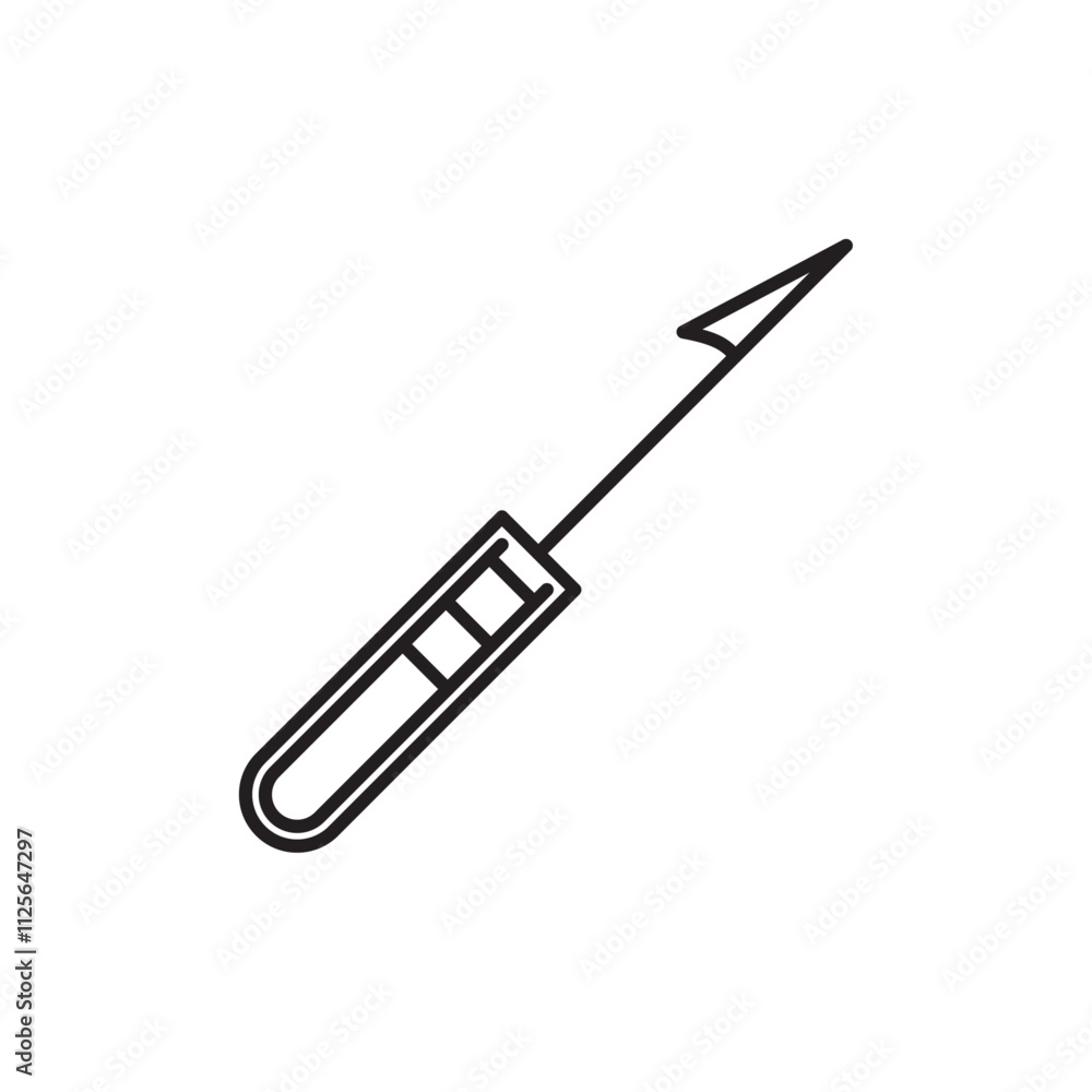 Obraz premium Harpoon icon Black and white logo