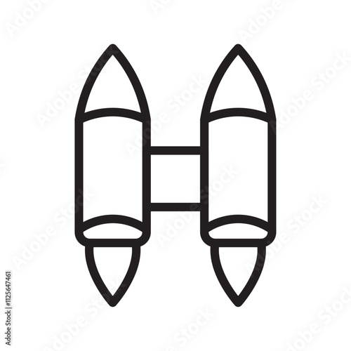 Jetpack icon Black and white logo